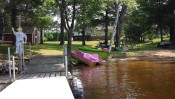 Large lake home with sandy beach
